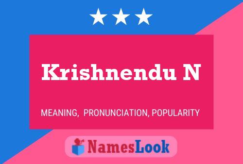 Krishnendu N Name Poster