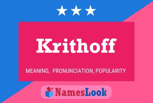 Krithoff Name Poster