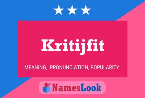 Kritijfit Name Poster