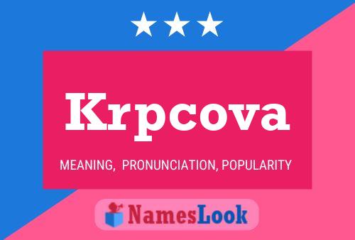 Krpcova Name Poster