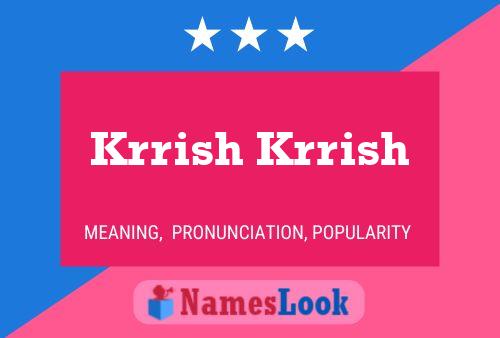 Krrish Krrish Name Poster