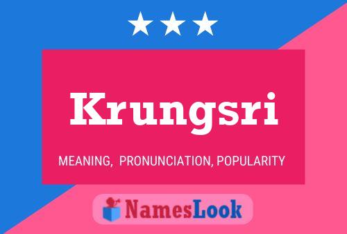 Krungsri Name Poster