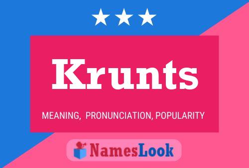 Krunts Name Poster