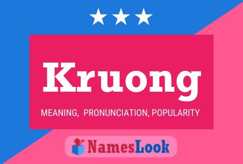 Kruong Name Poster