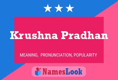 Krushna Pradhan Name Poster