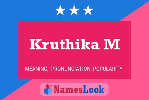 Kruthika M Name Poster