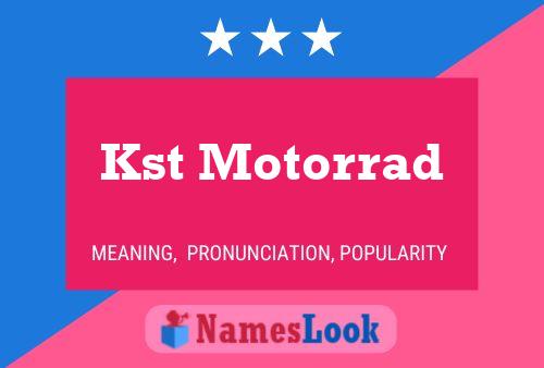 Kst Motorrad Name Poster