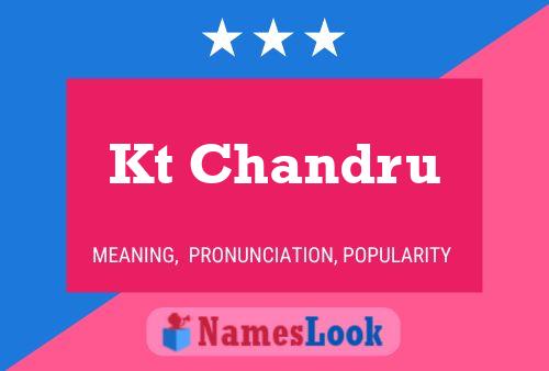 Kt Chandru Name Poster