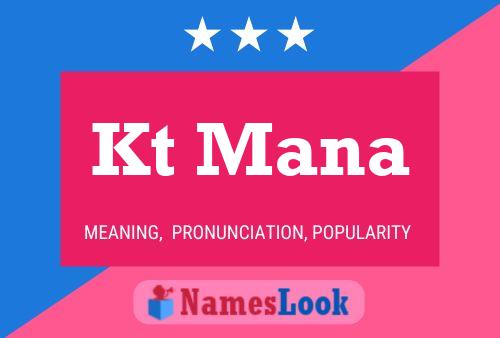 Kt Mana Name Poster