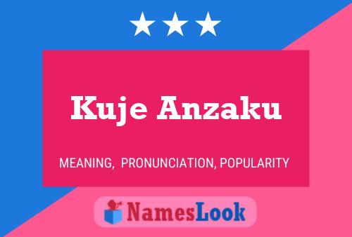 Kuje Anzaku Name Poster