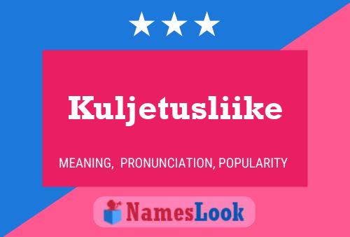 Kuljetusliike Name Poster