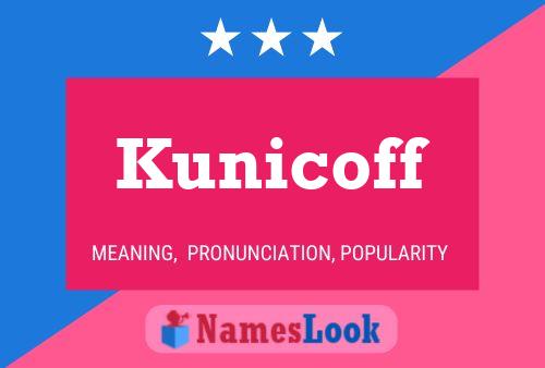 Kunicoff Name Poster