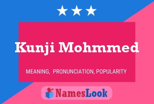 Kunji Mohmmed Name Poster