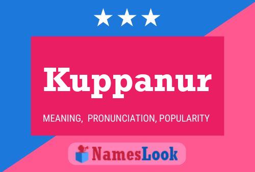 Kuppanur Name Poster