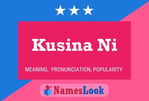 Kusina Ni Name Poster