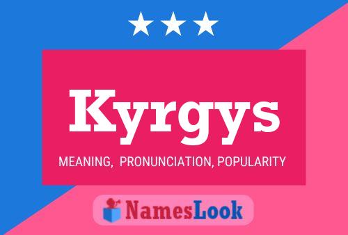 Kyrgys Name Poster