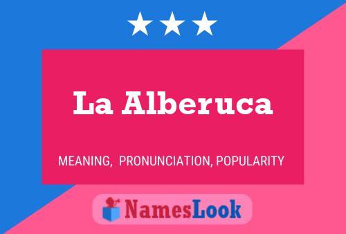 La Alberuca Name Poster