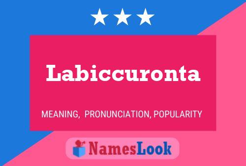 Labiccuronta Name Poster