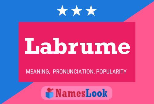 Labrume Name Poster