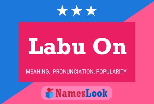 Labu On Name Poster