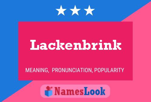 Lackenbrink Name Poster