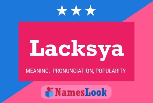 Lacksya Name Poster