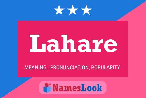 Lahare Name Poster