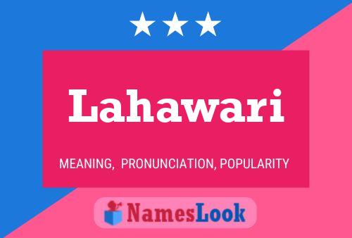 Lahawari Name Poster