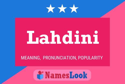 Lahdini Name Poster