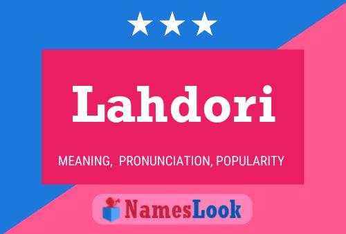 Lahdori Name Poster