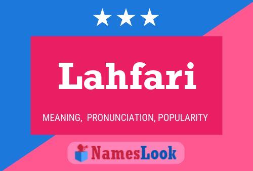 Lahfari Name Poster