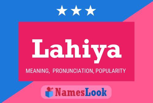 Lahiya Name Poster