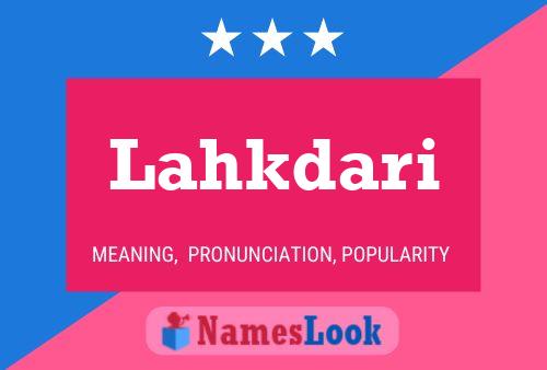 Lahkdari Name Poster