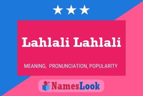 Lahlali Lahlali Name Poster