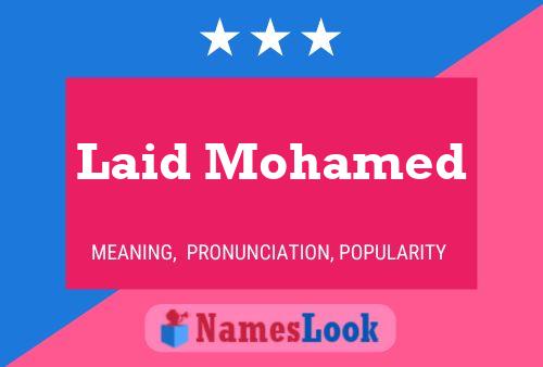 Laid Mohamed Name Poster