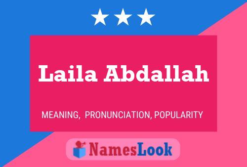 Laila Abdallah Name Poster