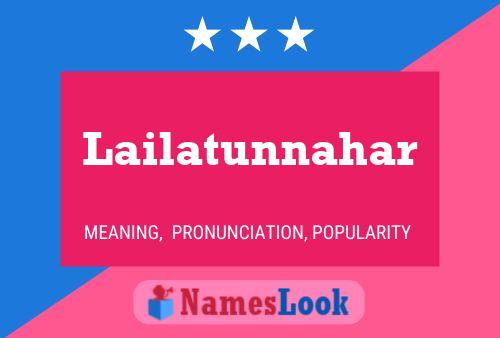 Lailatunnahar Name Poster