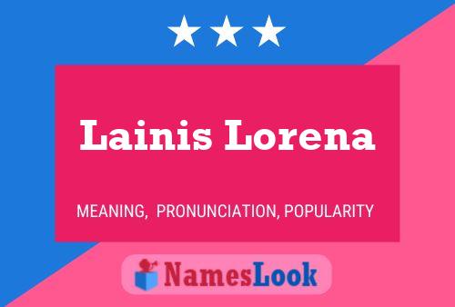 Lainis Lorena Name Poster