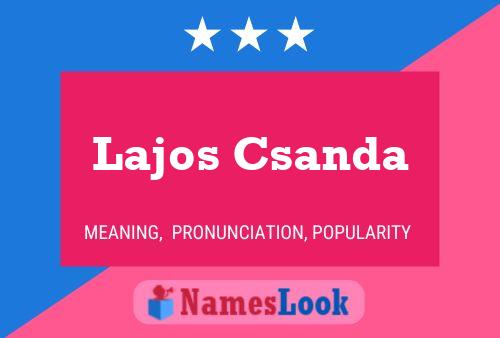 Lajos Csanda Name Poster