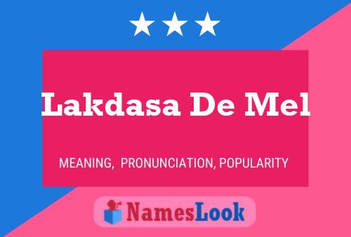 Lakdasa De Mel Name Poster