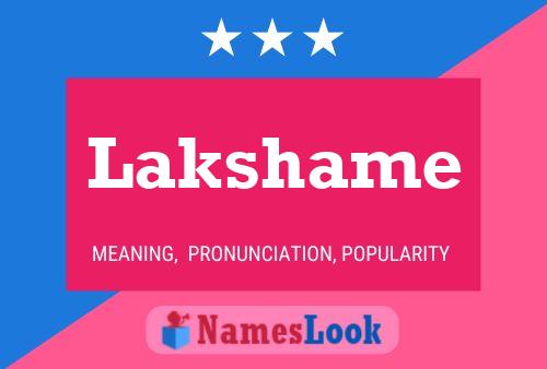 Lakshame Name Poster