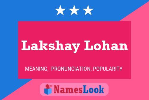 Lakshay Lohan Name Poster