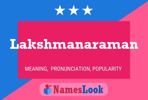 Lakshmanaraman Name Poster