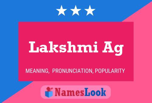 Lakshmi Ag Name Poster