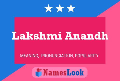 Lakshmi Anandh Name Poster