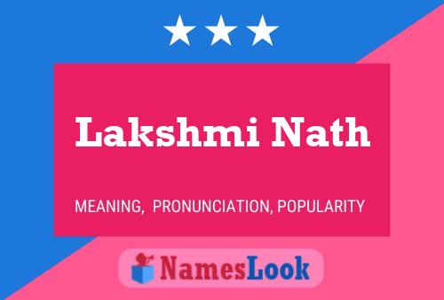 Lakshmi Nath Name Poster