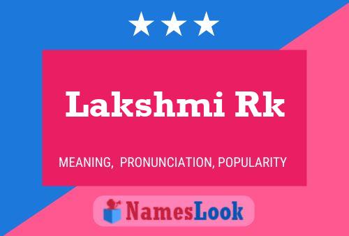 Lakshmi Rk Name Poster