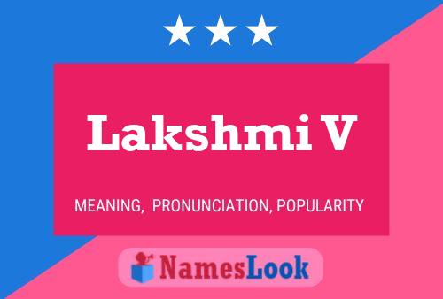 Lakshmi V Name Poster