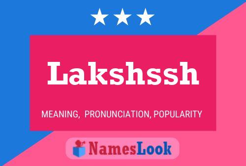 Lakshssh Name Poster