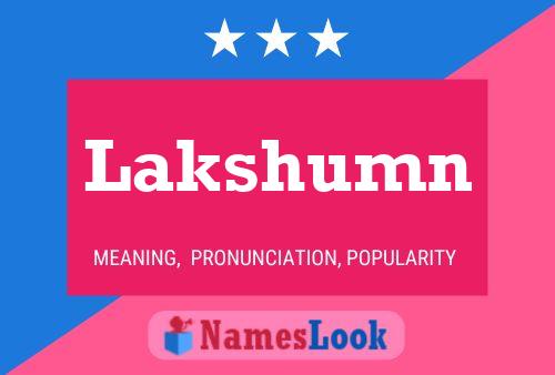 Lakshumn Name Poster